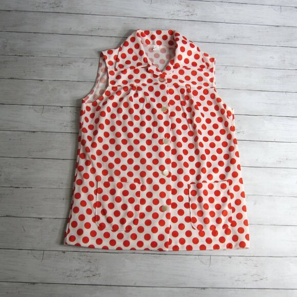 Vintage Women's Sleeveless Tunic Smock Top Size 36 M L MCM Front Pockets USA - Picture 1 of 6